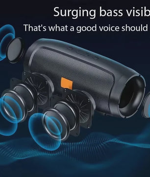 Lenovo Draadloze Bluetooth Speaker met Subwoofer - Draagbaar, Stereo, FM, USB & TF Kaart