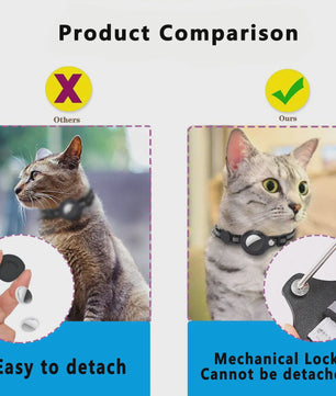 Veiligheids Halsband voor Katten met AirTag Houder - Verstelbaar, Reflecterend & Waterdicht