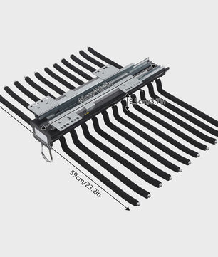 Ruimtebesparende Uittrekbare Broekenhanger voor Kledingkast - Zwart, 22 Hangers