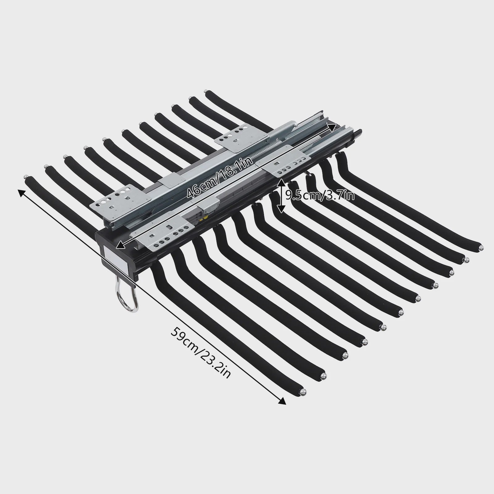 Ruimtebesparende Uittrekbare Broekenhanger voor Kledingkast - Zwart, 22 Hangers
