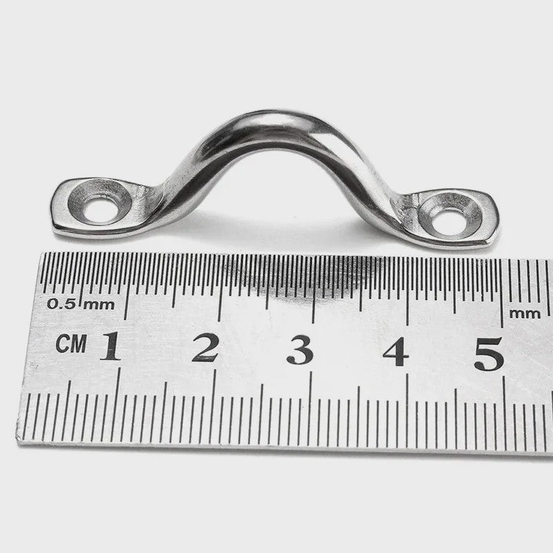 4x RVS Oogbouten / Tie-Down Straps voor Boten en Maritieme Toepassingen