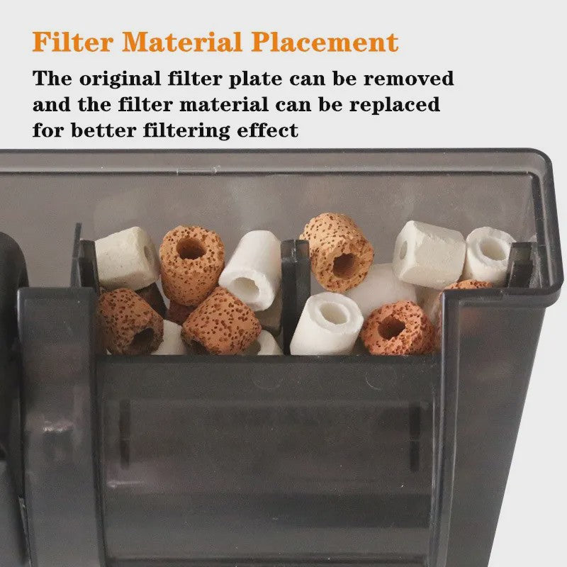 Hang-on Aquarium Filter met Waterval Effect - Efficiënte Watercirculatie