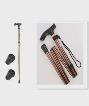 Verstelbare Aluminium Wandelstok - Opvouwbaar, Lichtgewicht & Antislip voor Wandelen en Ouderen