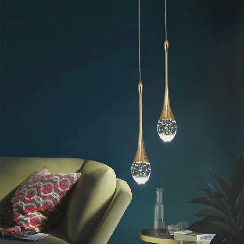 Moderne LED Hanglamp Druppelvorm - Sfeervolle Verlichting voor Slaapkamer & Nachtkastje