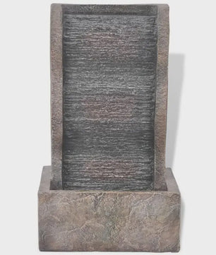 Stijlvolle Buitenfontein met Geïntegreerde Lamp - Polyresin 28.5x20.5x49.5 cm