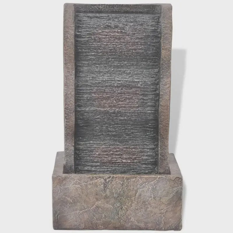 Stijlvolle Buitenfontein met Geïntegreerde Lamp - Polyresin 28.5x20.5x49.5 cm