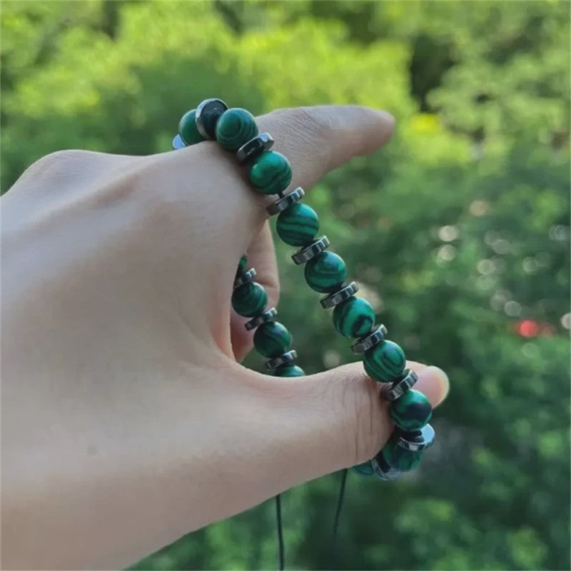 Stijlvolle Malachiet Armband - Natuursteen Kralen voor Dames & Heren