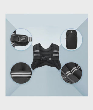 Verzwaarde Vest 5.4kg (12 Lbs) - Verstelbaar & Ademend voor Fitness, Yoga, Jogging