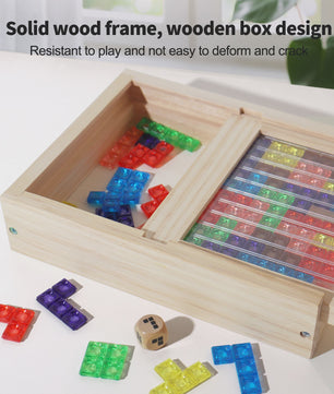 3D Transparant Tetris Puzzel - Logisch Denkspel voor Kinderen en Volwassenen