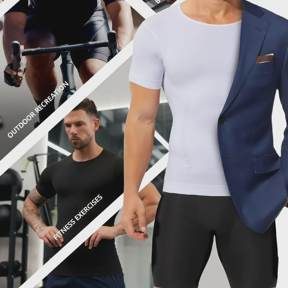 Herenshirt met Compressie en Buikcorrectie - Naadloos Slimming Tanktop voor Fitness en Dagelijks Gebruik