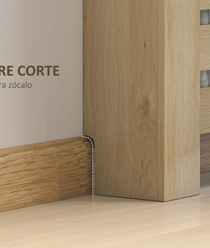 Stijlvolle MDF Radiatorombouw met Lade - Eikenlook - 111x19x95.5 cm