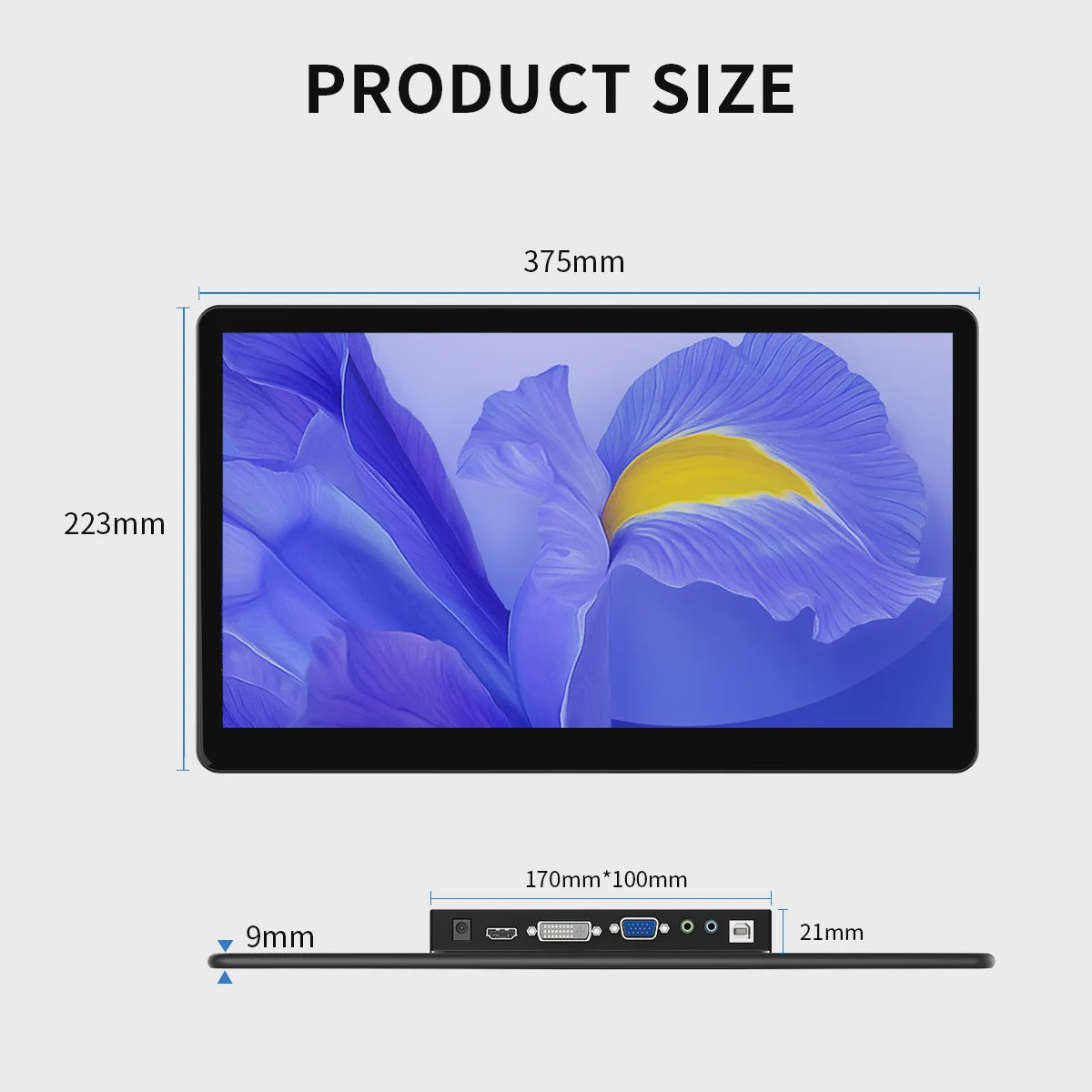 15.6" Full HD IPS Industrieel Touchscreen Monitor met HDMI, Type-C & VGA