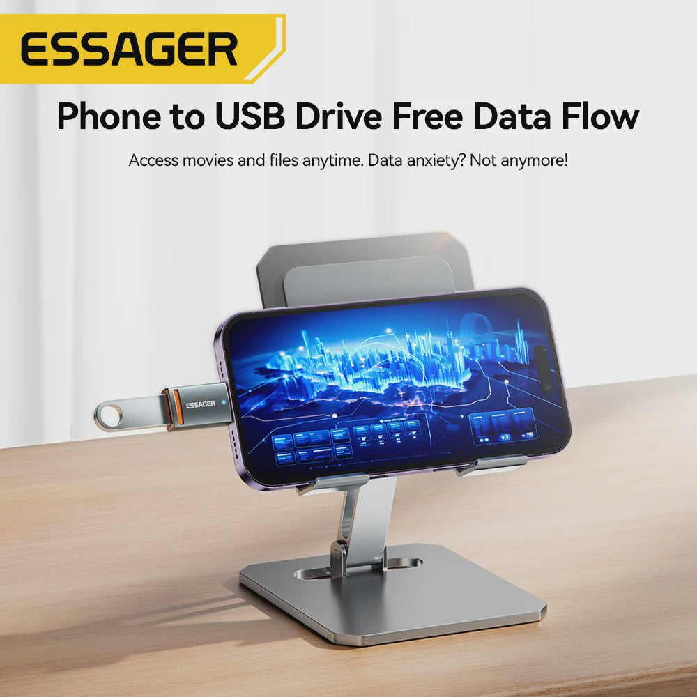 Essager USB 3.0 OTG Adapter: Type-C & USB-A naar Micro/iPhone Converter