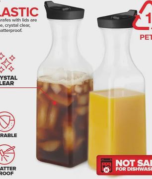 Grote Vierkante Sapkan 1000ML met Deksel - Ideaal voor de Koelkast