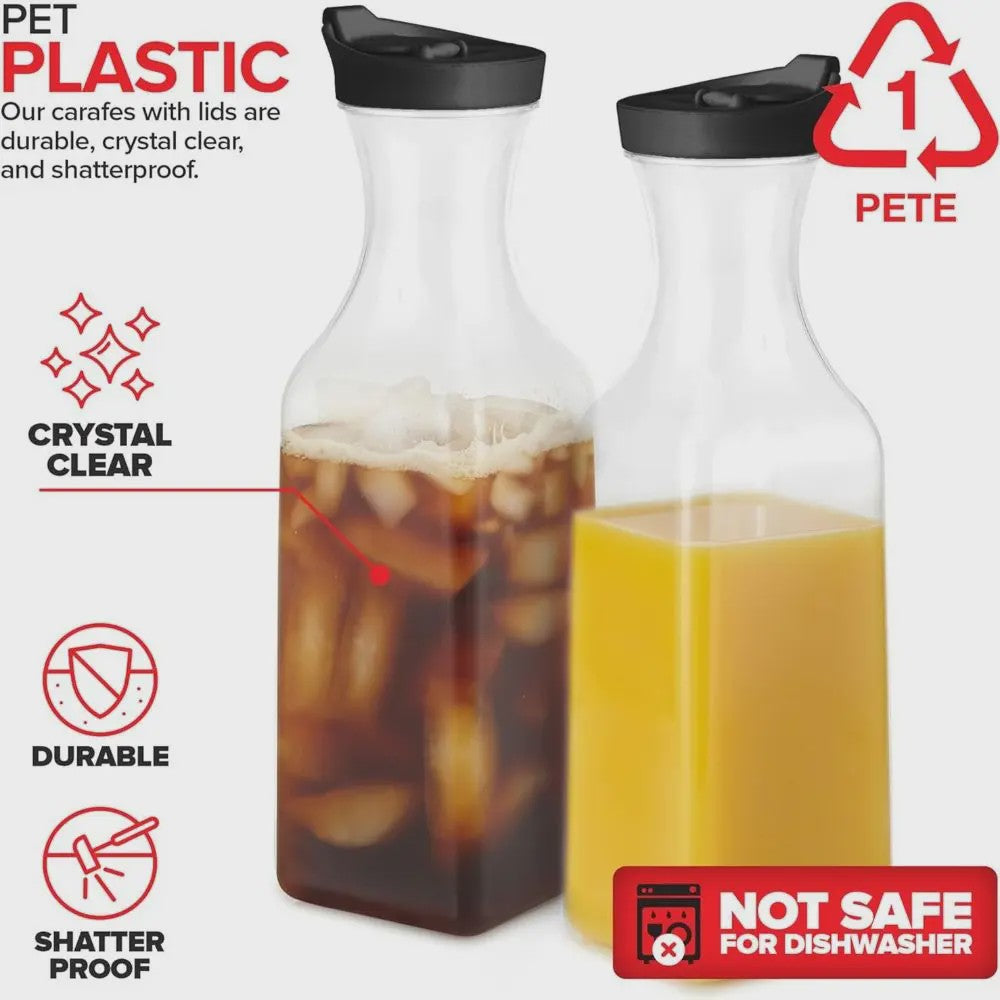 Grote Vierkante Sapkan 1000ML met Deksel - Ideaal voor de Koelkast