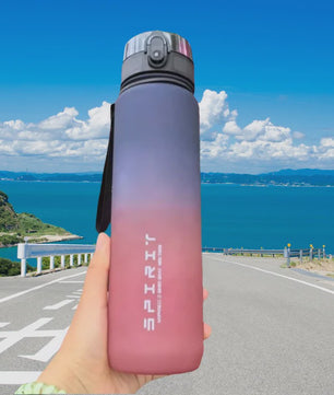 Grote Sport Waterfles (500ML/1000ML) - Lekvrij & Motiverend voor Gym & Outdoor
