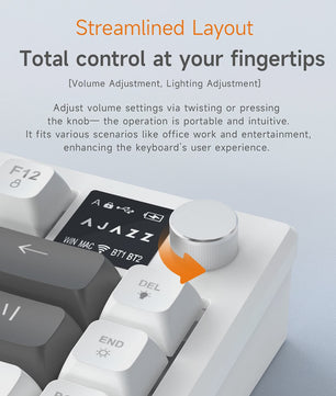 AJAZZ AF82 75% Draadloos Gaming Toetsenbord met Display, RGB & 4000mAh Batterij
