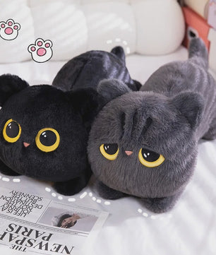 Schattige Pluche Kat Knuffel - Zacht Kussen en Dekentje, Perfect Cadeau