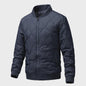 Heren Retro Quilted Winterjas - Lichtgewicht Katoen Gevoerd Casual Jack met Opstaande Kraag