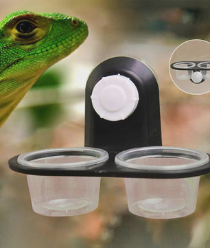 Voer- en Waterbakje met Zuignap voor Reptielen Terrarium