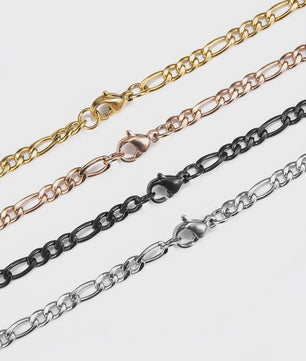 Heren Figaro Ketting - Stoer RVS Punk Hiphop Sieraden Cadeau