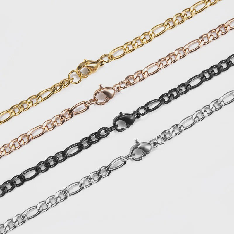 Heren Figaro Ketting - Stoer RVS Punk Hiphop Sieraden Cadeau