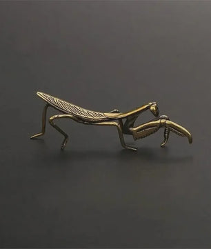 Antieke Bidsprinkhaan Miniatuur - Creatieve Decoratie voor Bureau en Huis