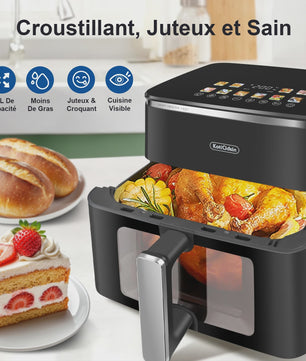 KotiCidsin Airfryer 11L - 2000W met Touchscreen en Zichtvenster