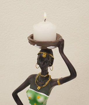 Afrikaanse Stijl Kandelaars - Decoratieve Figuren Set voor Huis & Interieur
