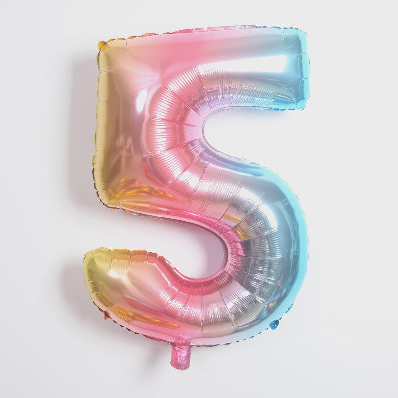 40 Inch Folie Cijfer Ballonnen - Goud, Zilver, Blauw, Zwart, Rood - Feestdecoratie