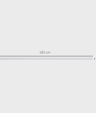 HOMCOM Schuifdeur Set - Zwart Carbon Staal - 183 cm Rail
