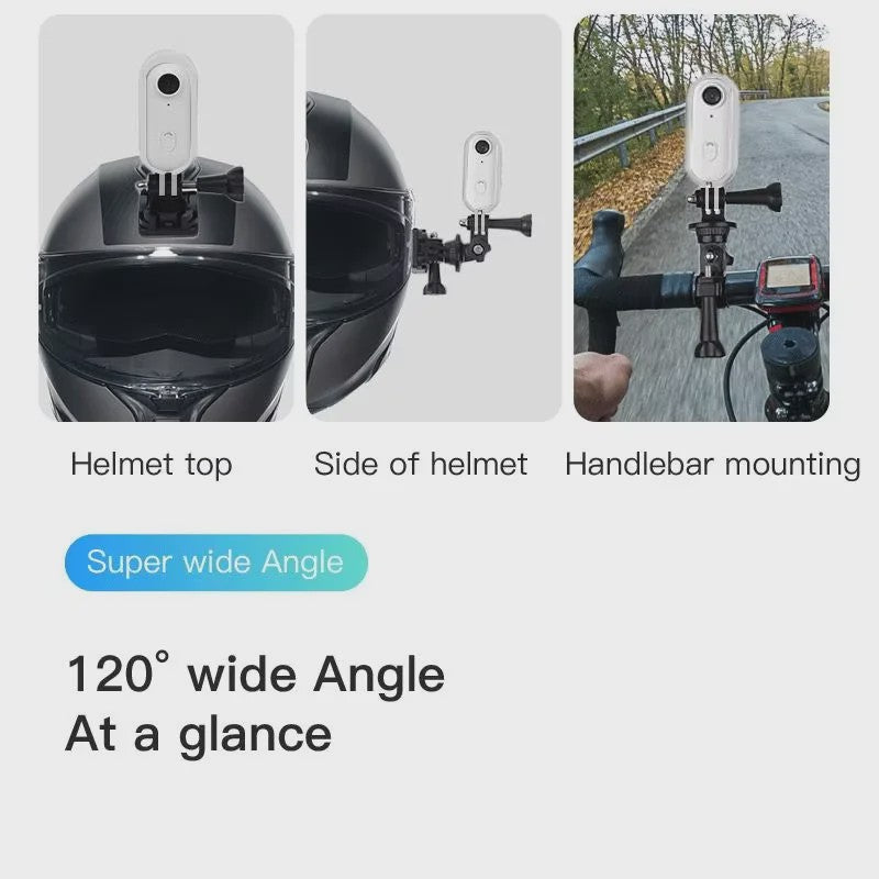 Compacte 4K Actiecamera voor Sport & Outdoor - Helm & Fietsmontage