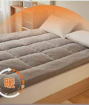 Dikke Lamsvel Matras 90x200cm - Zacht & Warm Eenpersoons Dekmatras met 3D Stiksels