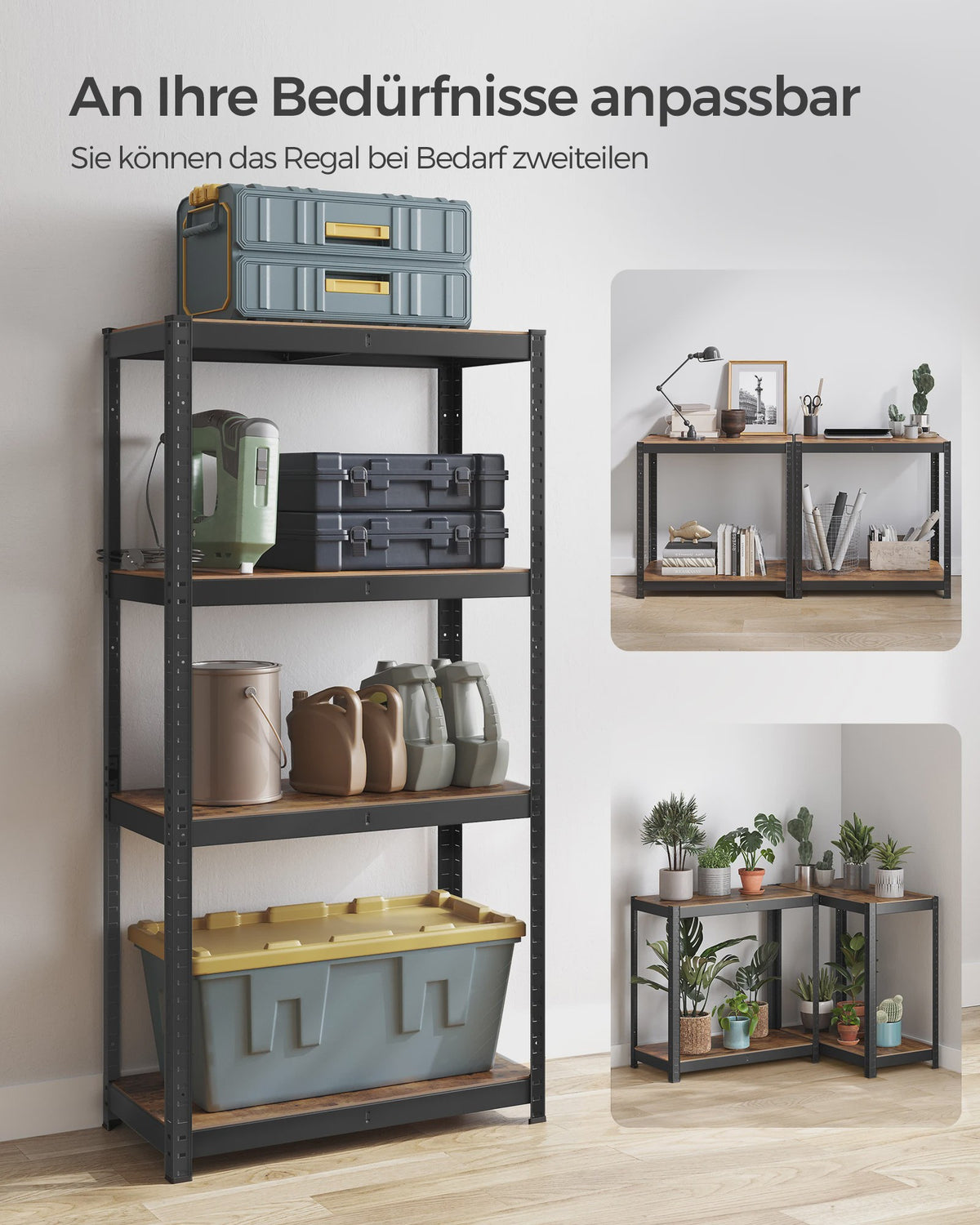 Robuuste Opbergkast - 5 Laags Stellingkast voor Garage, Kelder & Werkplaats | SediaXL