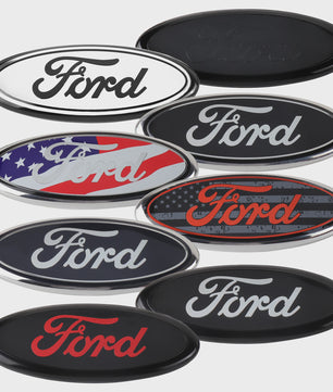 Ford Embleem Stickers - Set van 8 Stuks - Hood, Bonnet & Trunk - Universeel