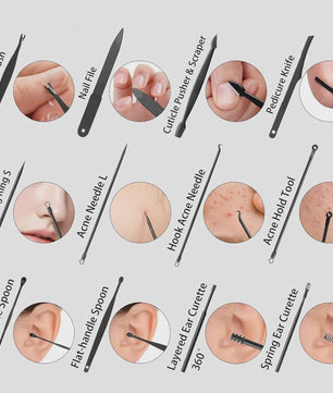26-delige Professionele Manicure & Pedicure Set van Roestvrij Staal