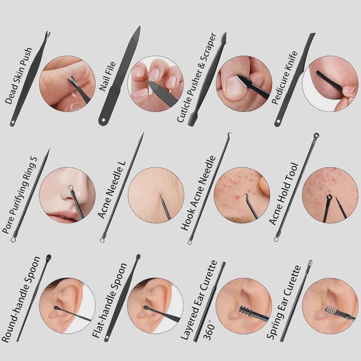 26-delige Professionele Manicure & Pedicure Set van Roestvrij Staal