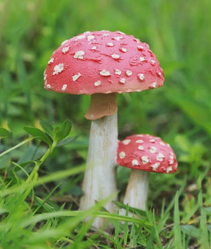 Set van Decoratieve Paddenstoelen Beeldjes - Hars Tuindecoratie Ornamenten
