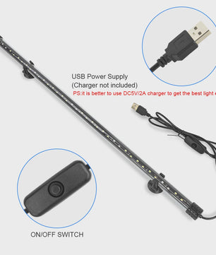 Waterdichte USB LED Aquarium Verlichting - Plantengroei & Decoratie (18-58cm)