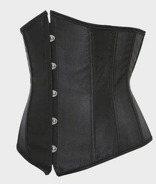 Dames Satin Corset Bustier met Vetersluiting - Steampunk Taille Shaper