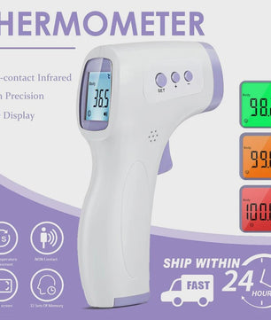 Contactloze Infrarood Koortsthermometer - Snel & Digitaal voor Baby's en Volwassenen