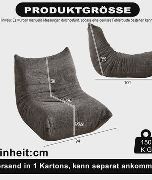 Moderne Chenille Togo Fauteuil - Comfortabele Lounge Stoel met Memory Foam