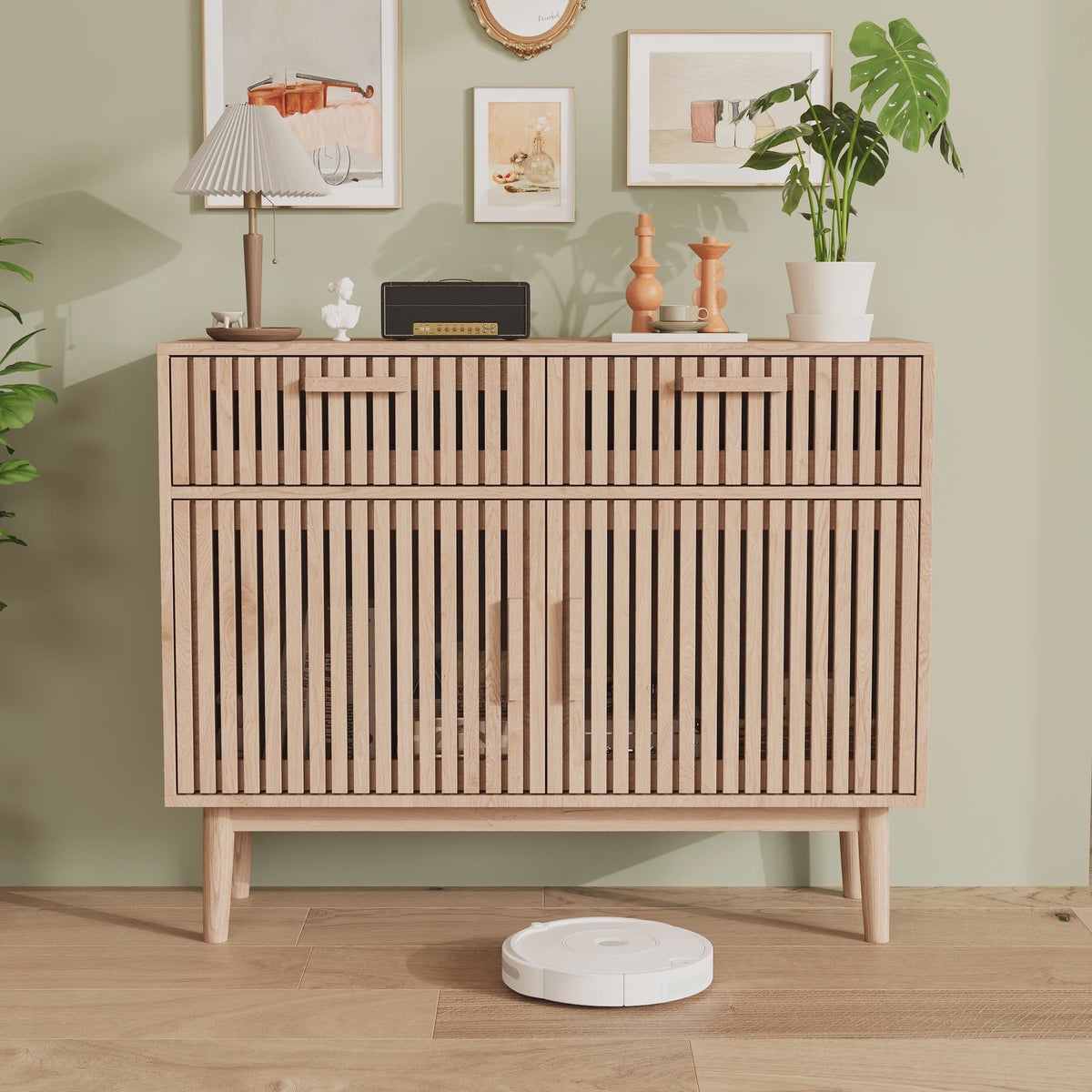 Landelijke Dressoir met 4 of 6 Lades - Houten Opbergkast
