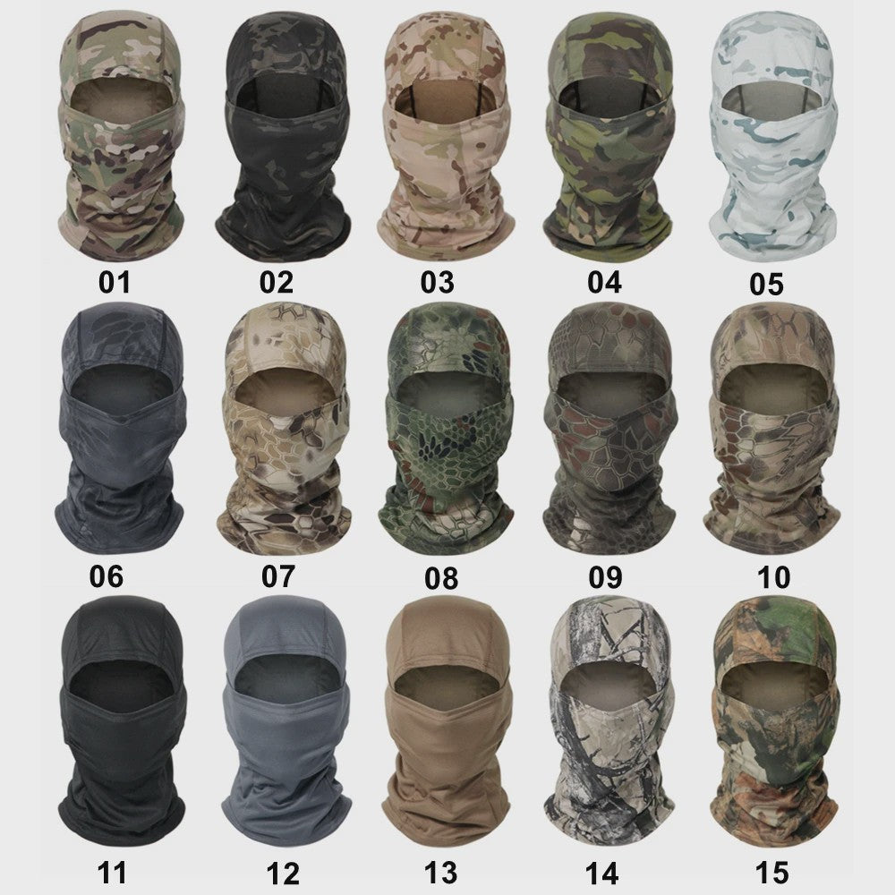Multicam Camouflage Balaclava - Volledig Gezicht Hoofddeken voor Skiën, Fietsen & Outdoor