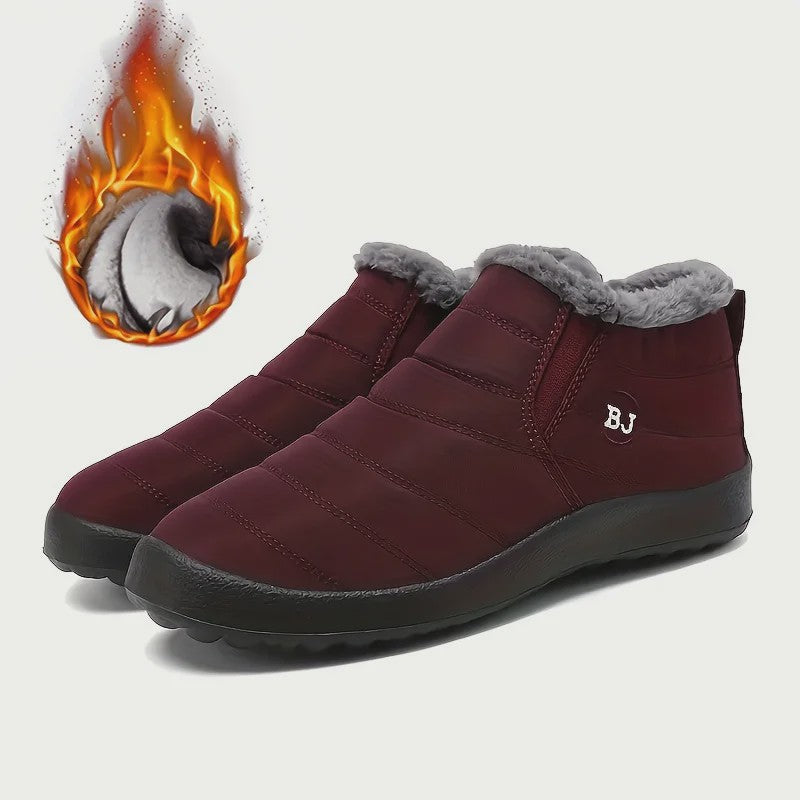 Dames Waterdichte Warme Enkellaarsjes - Comfortabele Antislip Snowboots voor Wandelen en Winter