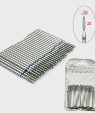 50 Stuks Diamant Freesjes Set - 2.35mm Schacht voor Nagel- en Tandheelkundig Gebruik
