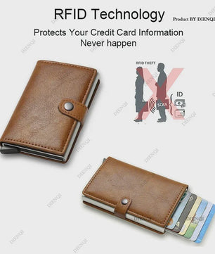 Luxe RFID Card Holder Portemonnee Heren - Slim & Veilig PU Leer