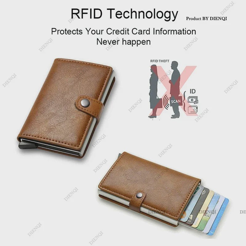 Luxe RFID Card Holder Portemonnee Heren - Slim & Veilig PU Leer