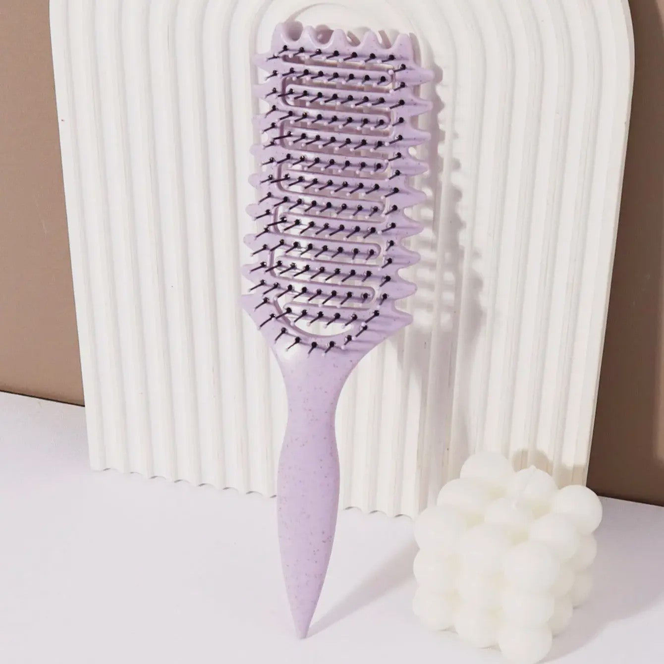 Ventilerende Stylingborstel met Massage-effect - Comfortabele Grip voor Natuurlijk Haar & Pruiken