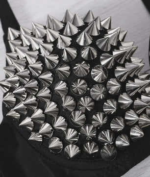 Steampunk BH met Zilveren Spikes - Fashion Party Club Top voor Dames
